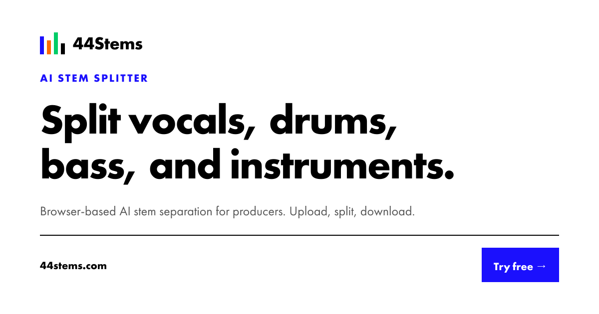Stem Splitter - Split Songs Into Stems Online | 44Stems